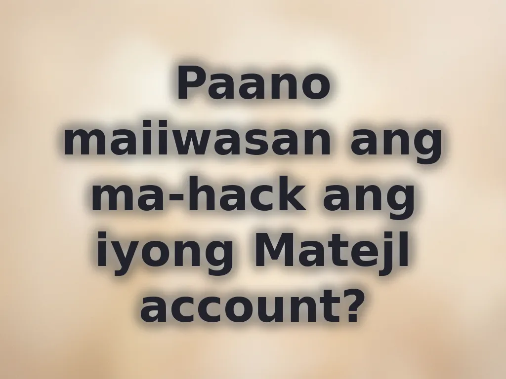 Account security tips